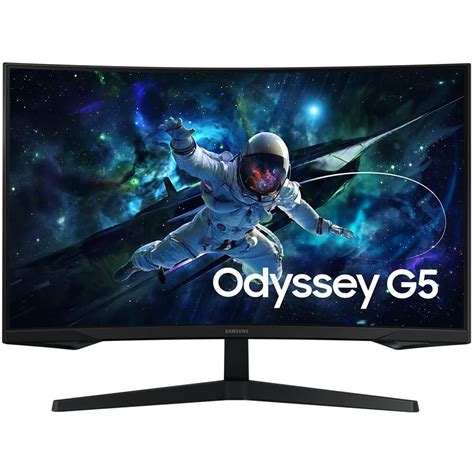Samsung LS32CG552 32" Odyssey G5 QHD Curved Monitor; 16:9; 2560x1440 resolution; 1000R; 165Hz; 2500:1 Static; 1ms (MPRT), 178°/178° Viewing Angle; 1xDisplay Port; 1xHDMI; 
Headphone; AMD FreeSync; Eye Saver Mode; Flicker Free;  Tilt -2~18; Wall Mount 75x75 
